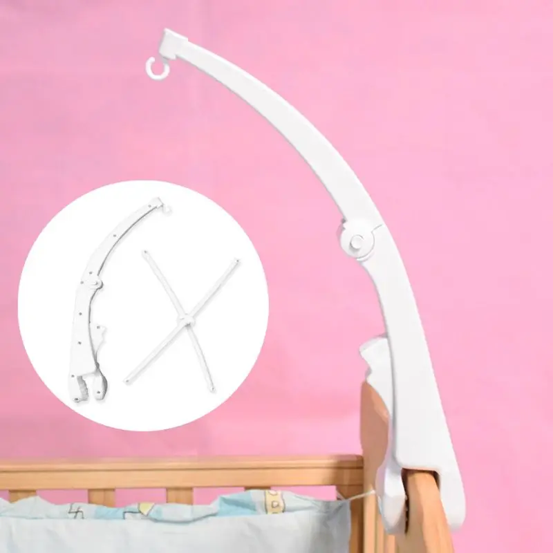 

Baby Bed Hanging Rattles Toys Hanger Crib Mobile Bed Bell Toy Holder Arm Bracket