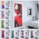 Фотообои с изображением супергероев Marvel, стильные, акварельные, домашние, дверные украшения, наклейки, домашний декор, настенные художественные плакаты, наклейки на стену