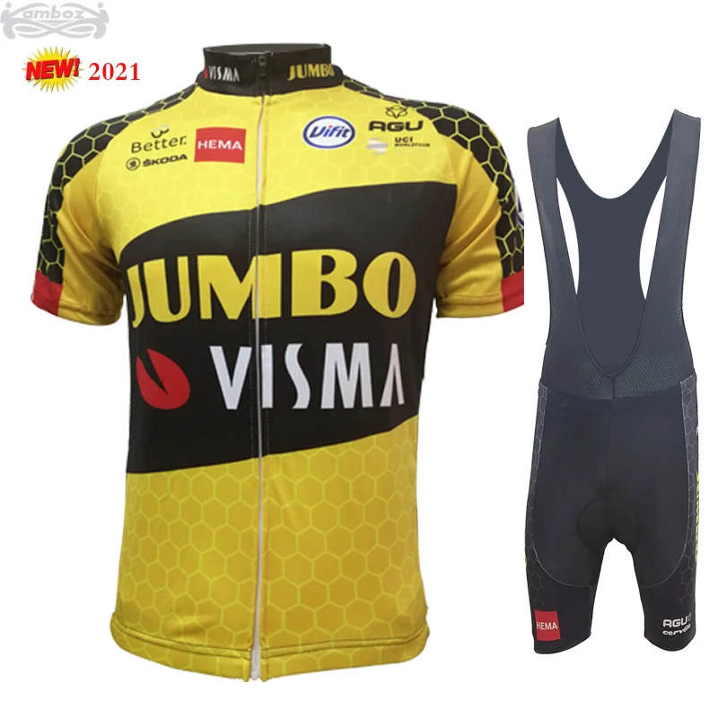 

2021New Jumbo Summer Cycling Jersey Set Breathable Team Racing Sport Bicycle Jersey Mens Cycling Clothing Short Bike Jersey