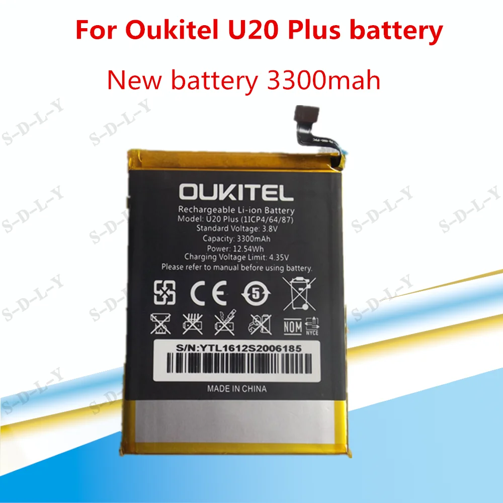 Аккумулятор Oukitel U20 Plus 3300 мАч Новый Сменный аксессуар аккумуляторы для сотового