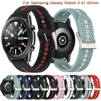 new watchband silicone for samsung galaxy watch 3 45mm 41mm 42mm 46mm strap sport smart wristbands bracelet 20mm 22mm watchstrap