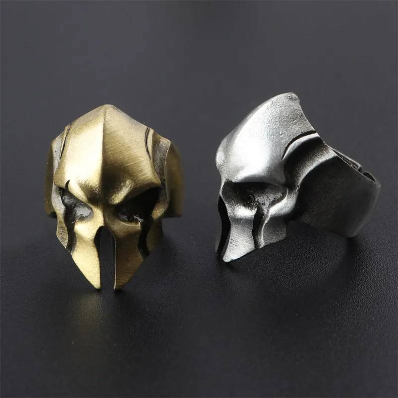 Креативный серебряный цвет из нержавеющей стали Спартанский шлем героя маски