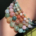 Бусы из камня Агата для изготовления ювелирных изделий, натуральные индийские круглые бусины-разделители россыпью, аксессуары сделай сам для браслетов, ожерелий, 4, 6, 8, 10, 12 мм