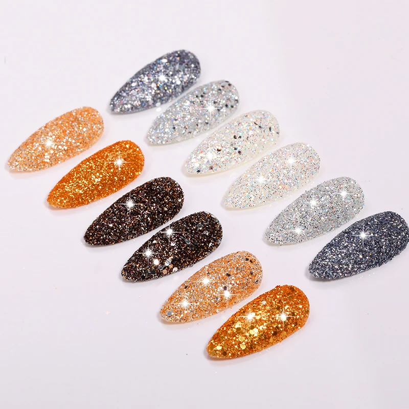 6 Boxes/lot Nail Sequins Polish Flakes Irregular Palliette Spangle Pigment Glitter Powder Dust Art DIY Decorations | Красота и