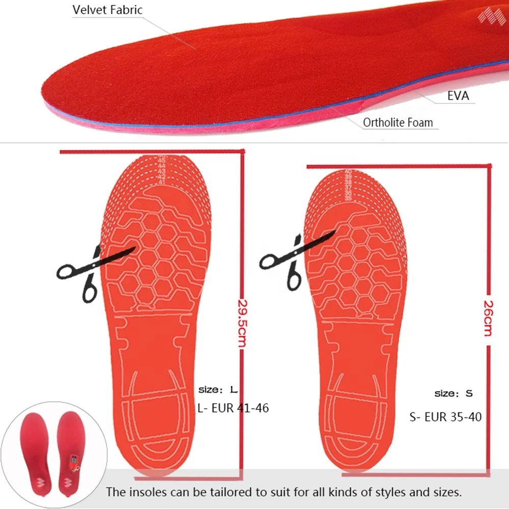 Зимние холодные ноги тепловая электрическая обувь Вставки с подогревом стельки