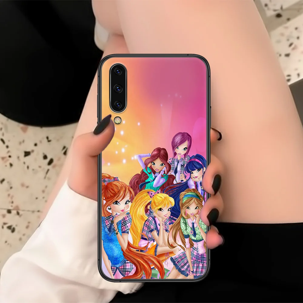 

Winx Clubs Phone Case For Samsung Galaxy A 3 5 7 8 10 20 E 21 30 S 40 50 51 70 71 Black black Back Pretty Funda Luxury Cell