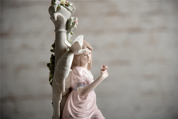 Фарфоровый ангел фигурка ручной работы Керамика Ангел миниатюрный персонажа из