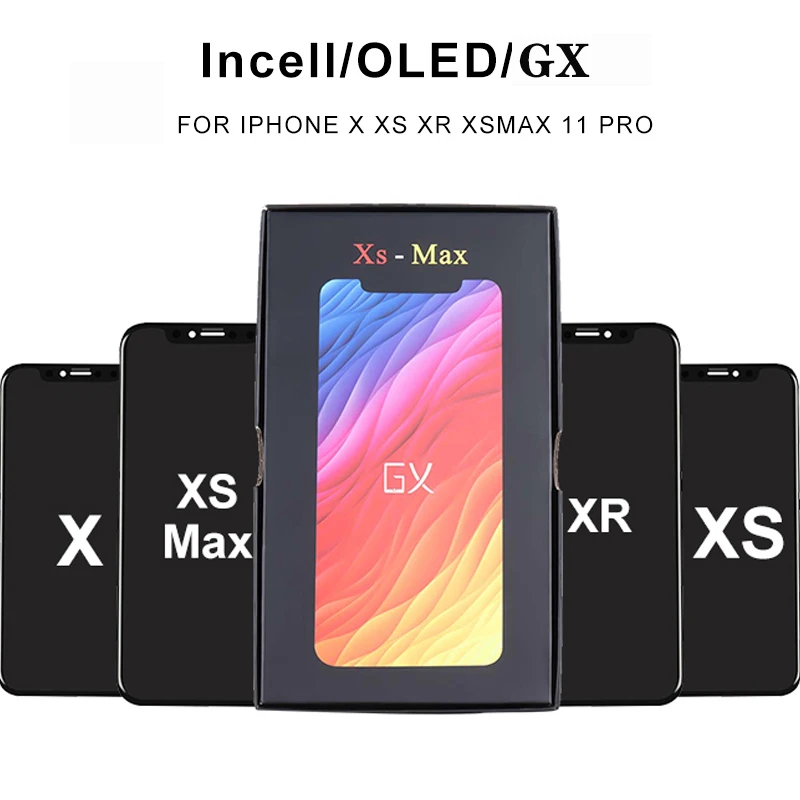 

GX Pantalla OLED Incell LCD Display For iPhone X 11 LCD Display Touch Screen Digitizer Assembly For iPhoneX 12 Pro XSMax XR