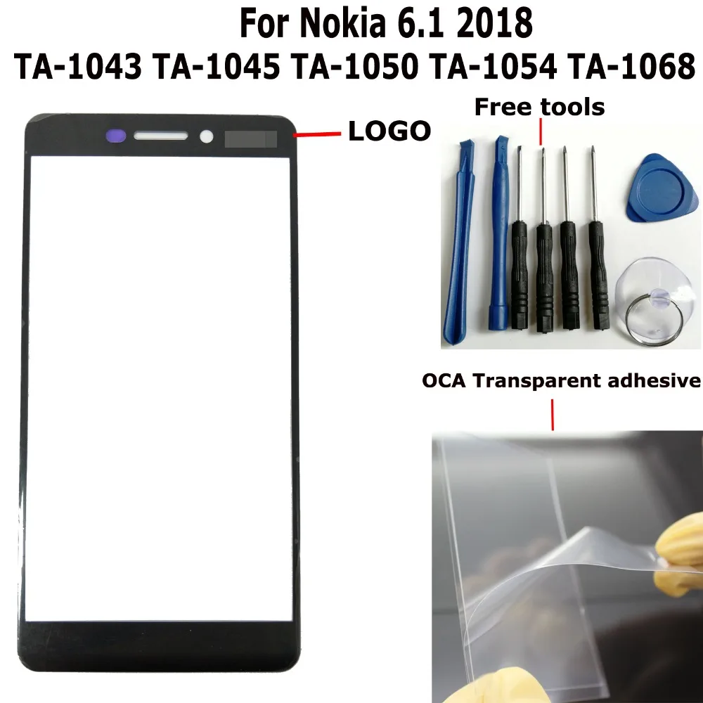 Shyueda 100% новый + ОСА 5 дюйма для Nokia 6 1/6 2018 TA-1043 TA-1050 TA-1054 TA-1068 внешнее Переднее стекло