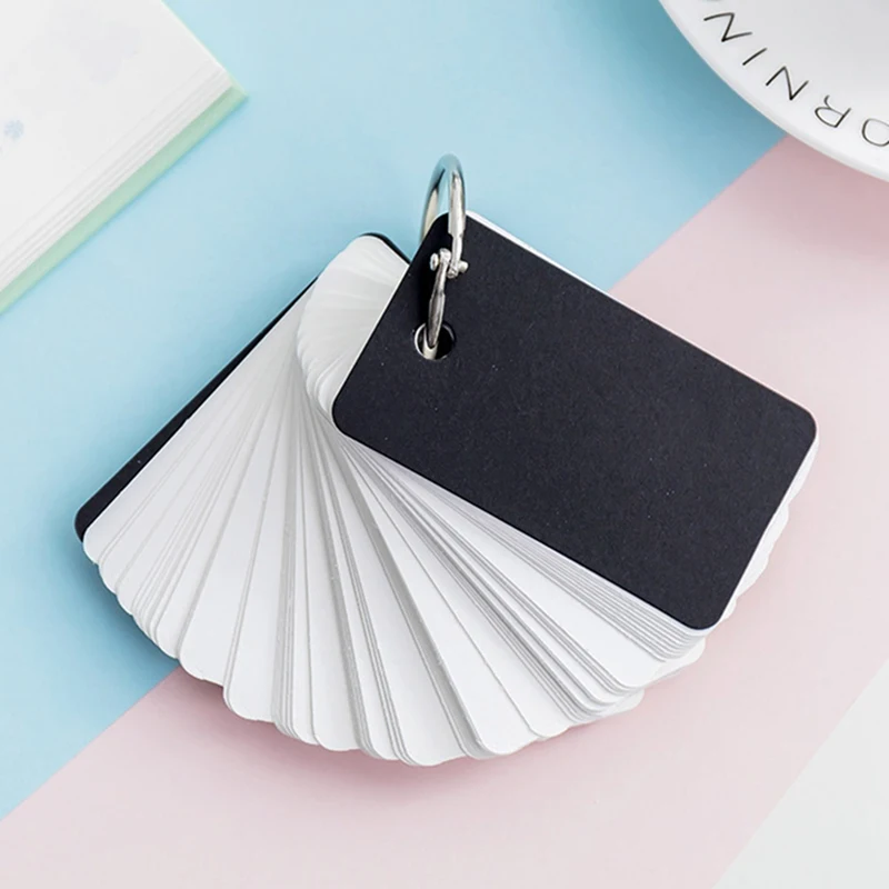 

Simple Candy Color Ring Buckle Notepad Word Study Card Portable Memo Pad Loose Leaf Notes DIY Notepad Office School Supplies