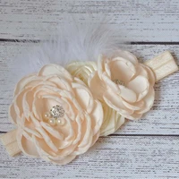 artificial flowers headband for baby girls lace cotton newborn baby photography props hairband pearl hair accessories 2021 new