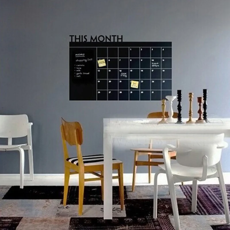 Календарь месяца доска съемный планер фотография офис школа виниловые наклейки