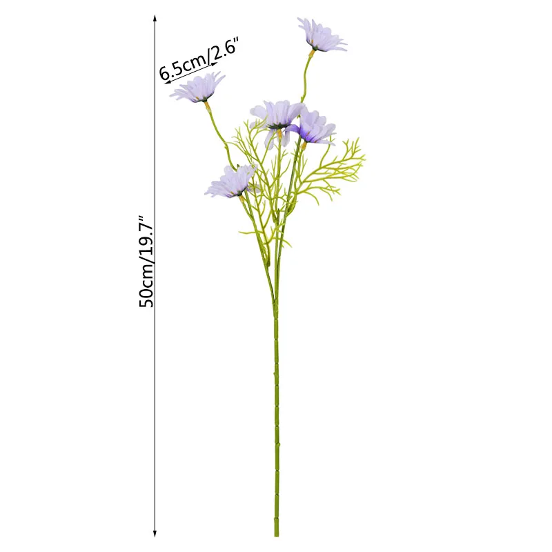 Artificial Daisy Flowers for Home Christmas Wedding Garden Decoration DIY Vase FlowerPot Decor Bridal Bouquet Silk Fake Flower | Дом и сад