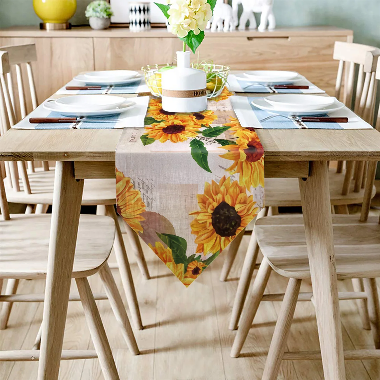 Подсолнух старый газетный фон настольная дорожка s стол флаг скатерти вечерние
