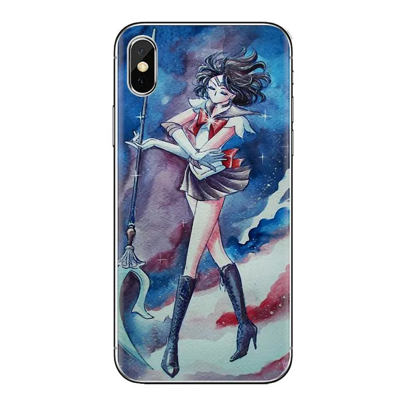 For Samsung Galaxy S3 S4 S5 Mini S6 S7 Edge S8 S9 S10 Plus Note 3 4 5 8 9 Sailor Saturn Moon Japan Girls Soft Transparent Covers |
