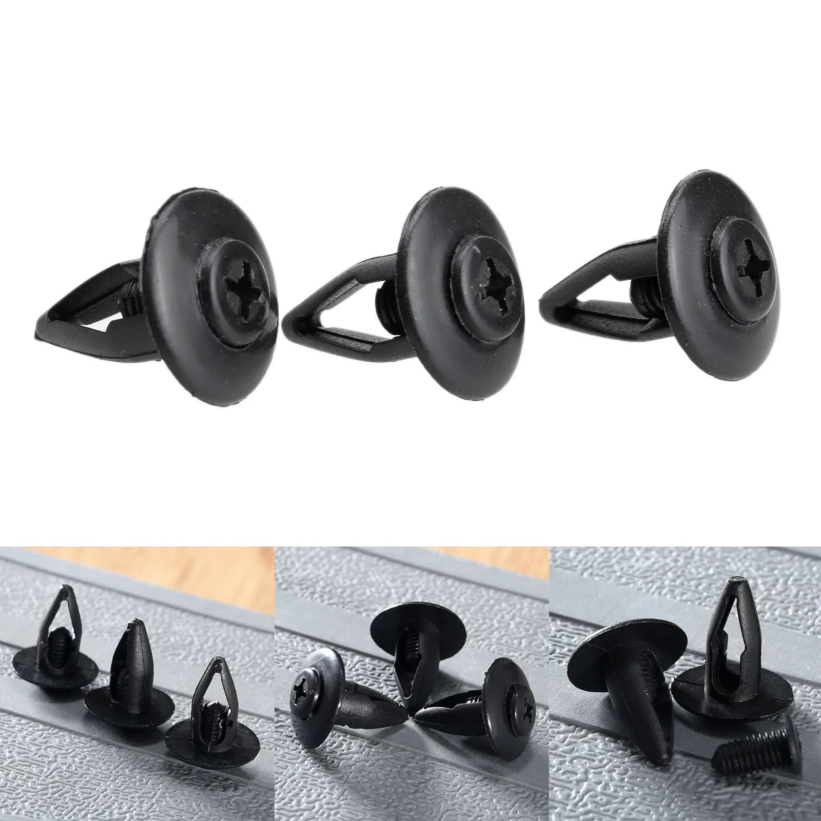 

50PCS Black Car Fastener Clips Car Interior For Nissan Bumper Rivet Retainer Trim Molding Fasteners Clip Car Accessories