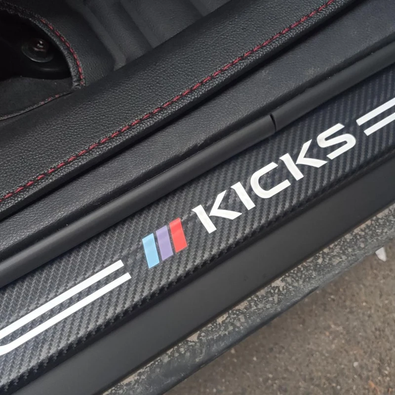 

Car Door Sill Guard Cover Protector Stickers For Nissan KICKS 2017 2019 Carbon Fiber Threshold Strip Front Rear Taildoor