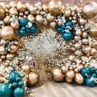 139 шт.лот гирлянда с большими золотыми воздушными шарами, набор с аркой, темно-синие двухслойные шары для украшения дня рождения, свадьбы, вечеринки невесты