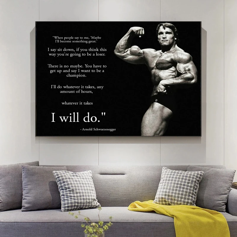 Мотивационная для бодибилдинга Цитата Арнольд Шварценеггер художественные