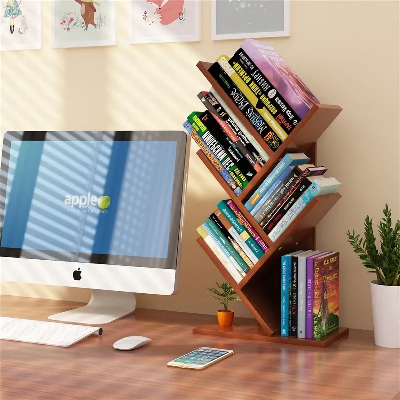 Last One дешевая Простая Современная книжная полка в форме дерева студенческий