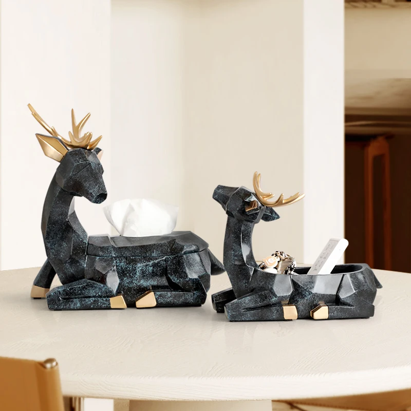 resin animal statue storage boxes home decor office and home storage tissue boxes keys mobile phone cosmetics desk organizer box free global shipping