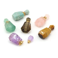 natural stone semi precious stones perfume bottle pendant handmade crafts diy production specifications 20x38mm