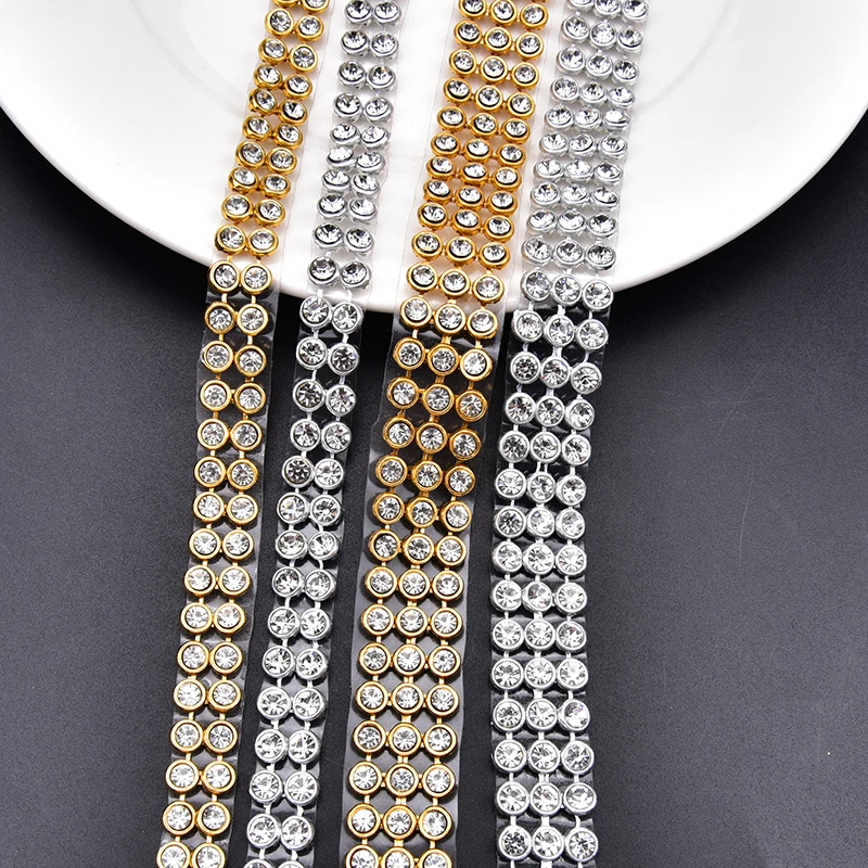 Алюминиевая сетка со стразами Стразы с прямой основой ленты 6 мм прозрачный