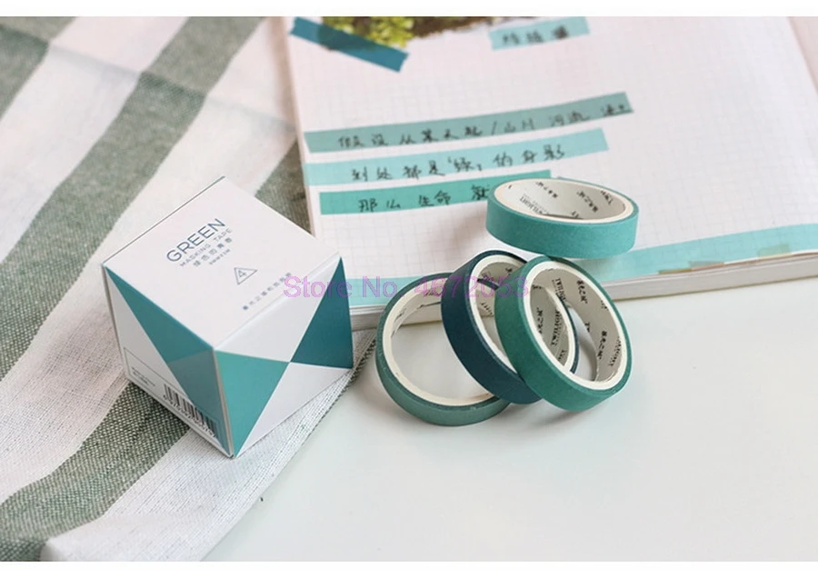 200sets 4pcs/set 9mmX3m Creative fall in love with color Washi Tape notebook DIY decorative paper stickers office stationery | Канцтовары