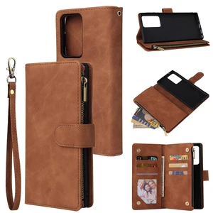 for samsung s21 note 20 ultra 10 9 s20 fe a71 a51 a41 s20 s10 s9 s8 plus s10 lite zipper wallet flip leather phone case free global shipping