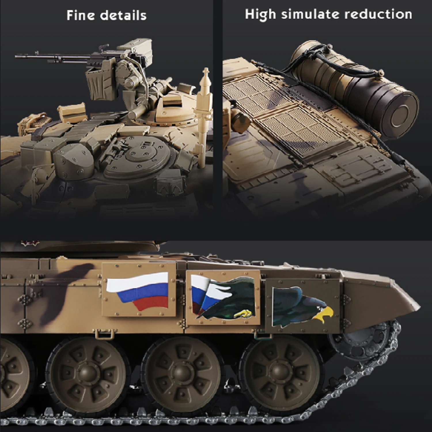 1/16 русский T90 2 4G RC главный боевой танк хобби военный WW2 армейские автомобили