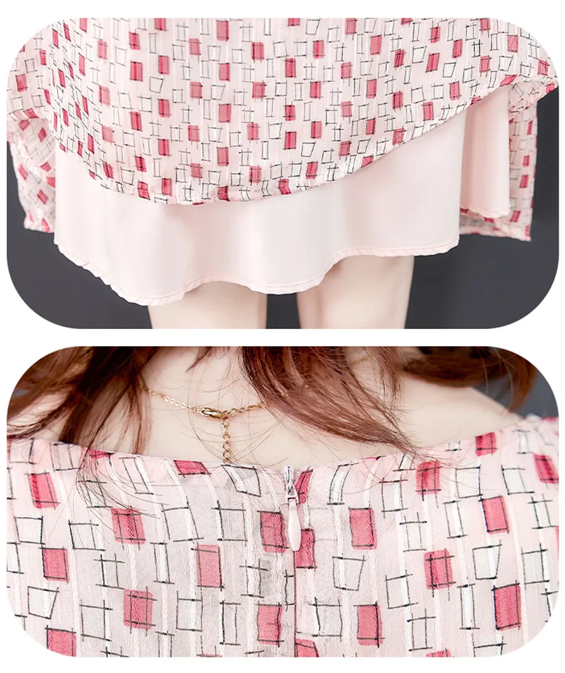 Платье для женщин Лето 2020 новое платье с коротким рукавом женское шифоновое в