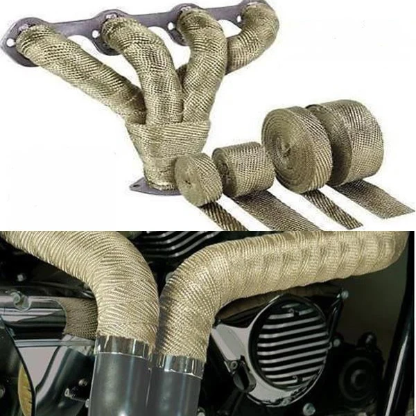 2&quotx5m Titanium Temp Exhaust Heat Wrap Army Green Heater Retention 10 Ties New | Автомобили и мотоциклы