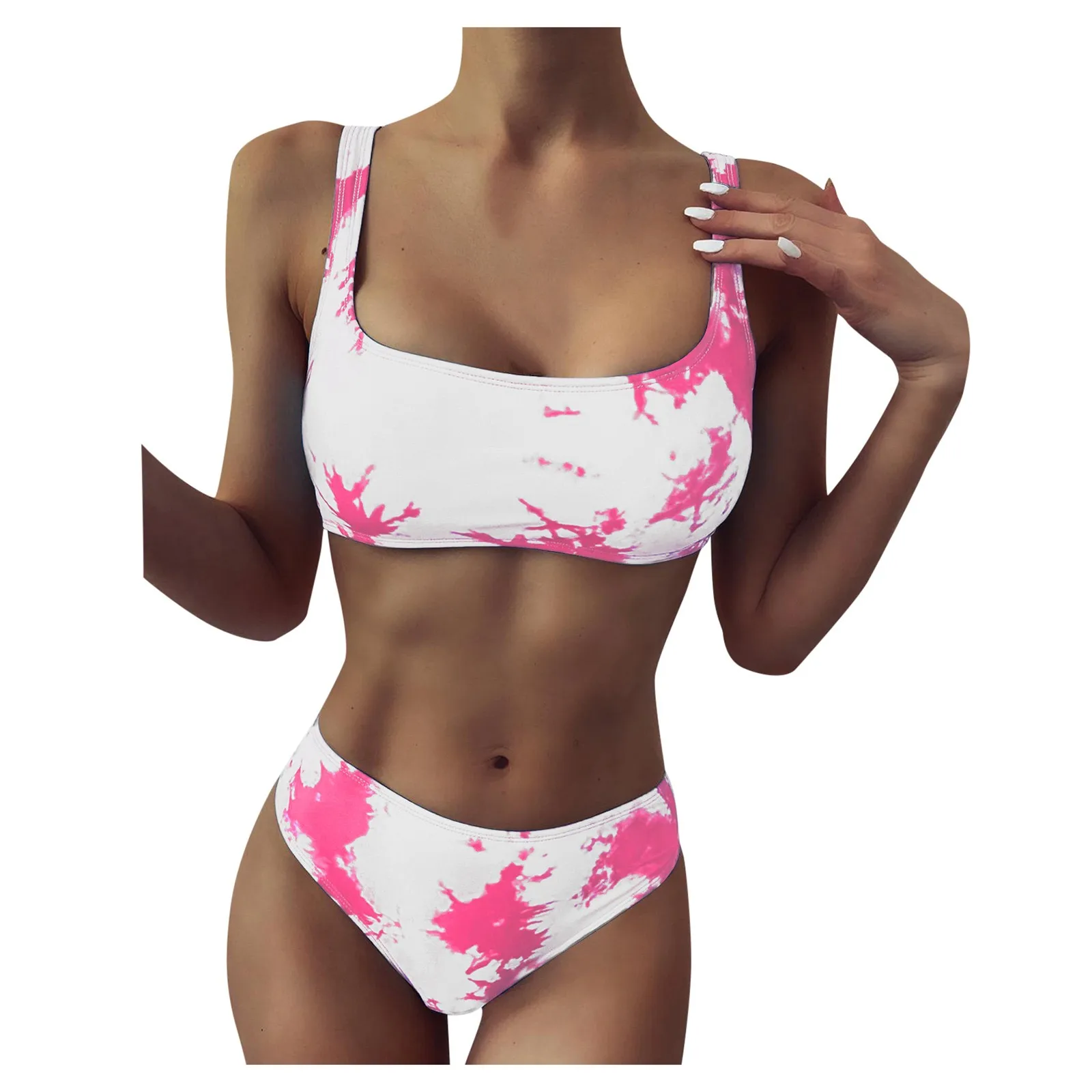 Соблазнительное бикини с принтом 2021 женская одежда для плавания купальный