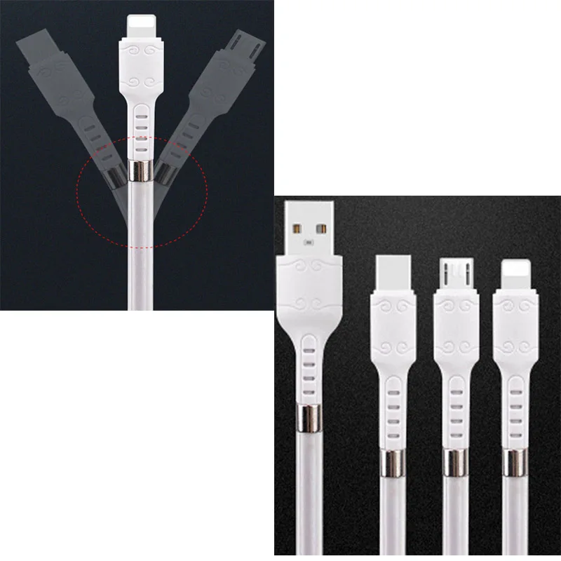 Кабель Micro USB Type-C для передачи данных магнитный легко обжимать и