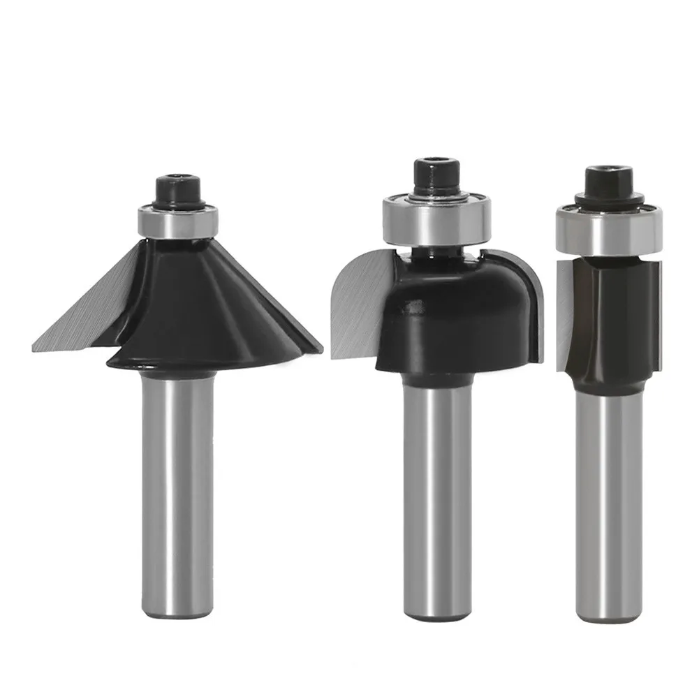 НАБОР КОНЦЕВЫХ ФРЕЗ обрезки с деревянный ящик дерева 12 шт. углерода Сталь резьба|Детали инструментов| |