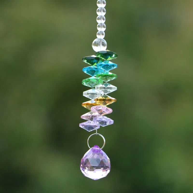 6 шт./лот стекло с украшением в виде кристаллов стиле Ловца снов мяч подвесная