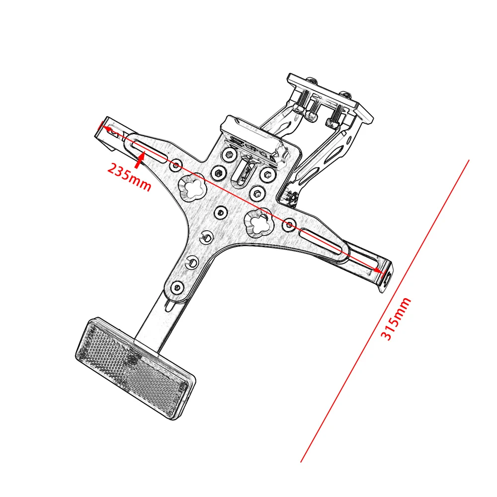 Для YAMAHA R25 R3 MT03 Fender Eliminator номерной знак держатель кронштейн светодиодный свет 2015