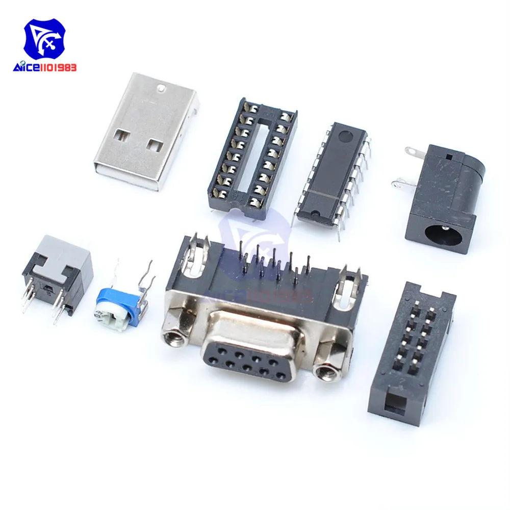 Diymore C51 AVR MCU макетная плата DIY Набор обучающая плата компоненты Самовосстанавливающийся Предохранитель 51 Серия микроконтроллер ATmega16