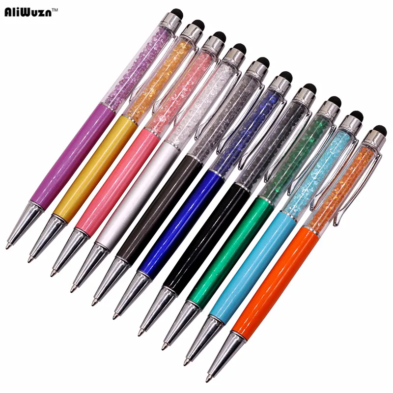 

10 Pcs / Lot Crystal Pen Diamond Ballpoint Pens Stationery Ballpen Caneta Novelty Gift Zakka Office Material School Supplies