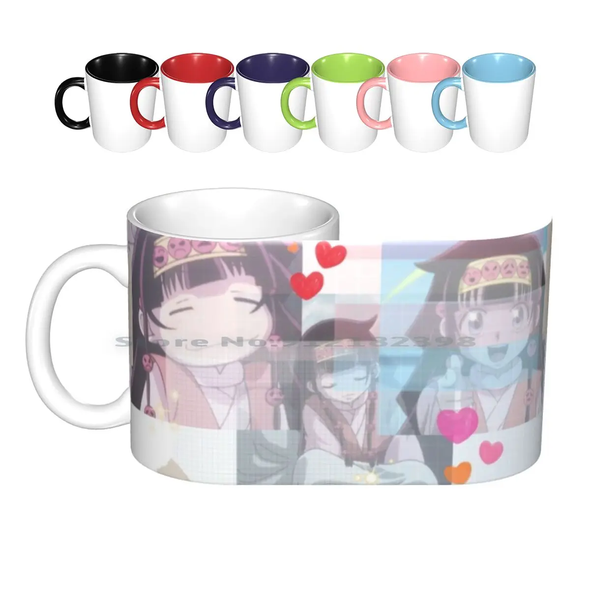 Alluka Collage Ceramic Mugs Coffee Cups Milk Tea Mug Hunter X Hunter Alluka Weeb Manga Anime Alluka Zoldyck Hxh Hunterxhunter