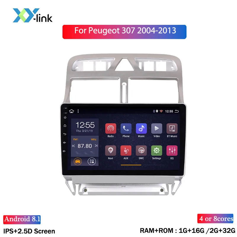 Автомагнитола на Android 8 1 с сенсорным экраном 9 дюймов для peugeot 307 Радио 2004-2013