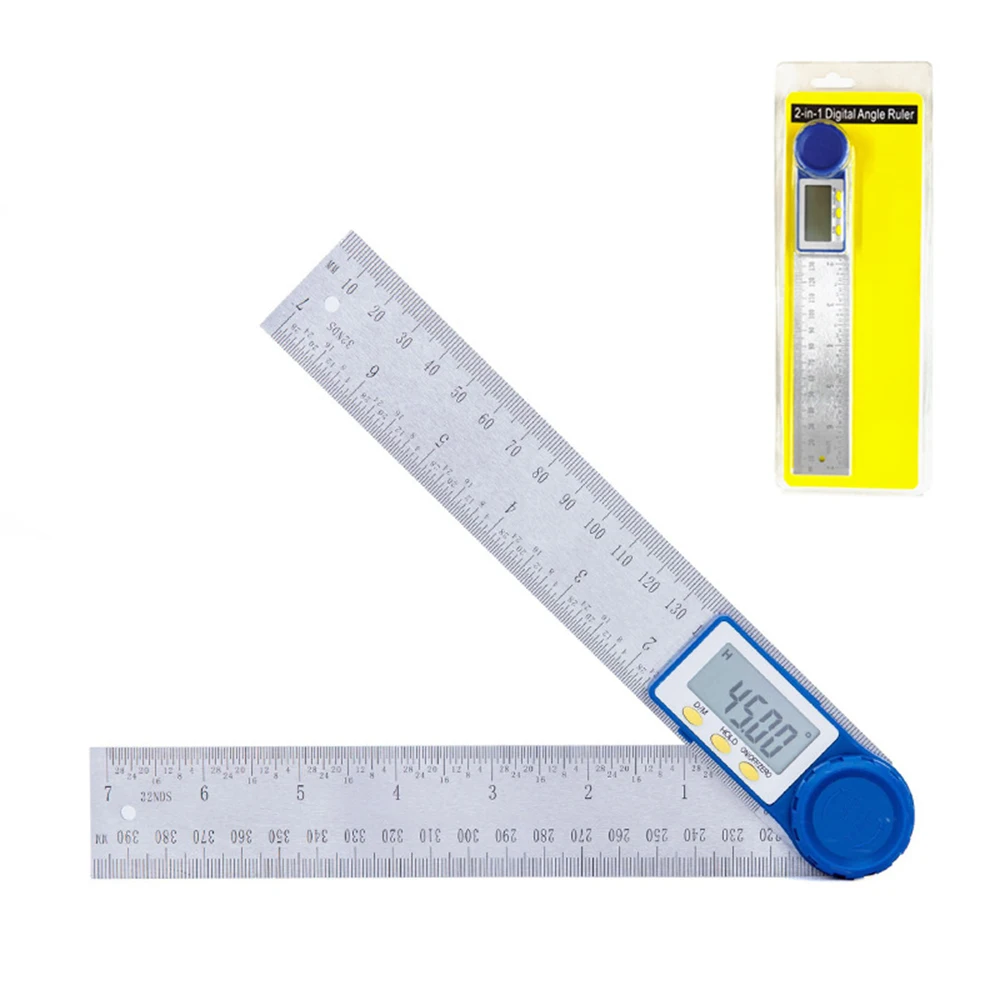 

Digital Protractor 200mm 7 Inch Digital Angle Finder Protractor Ruler Meter Inclinometer Goniometer Level Electronic Angle Gauge