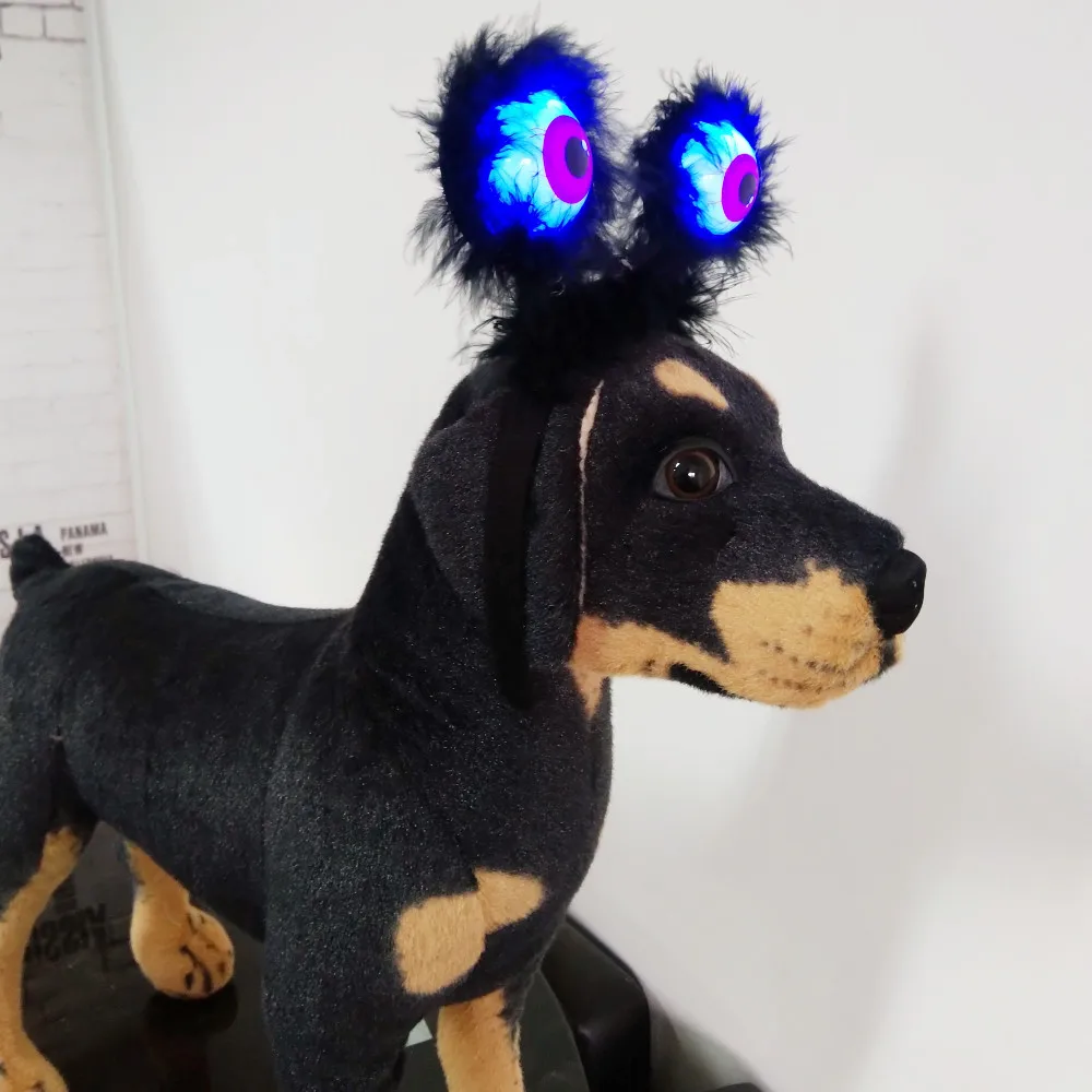 Светодиодный головной убор для волос с собачьей повязкой страшные маски глаз