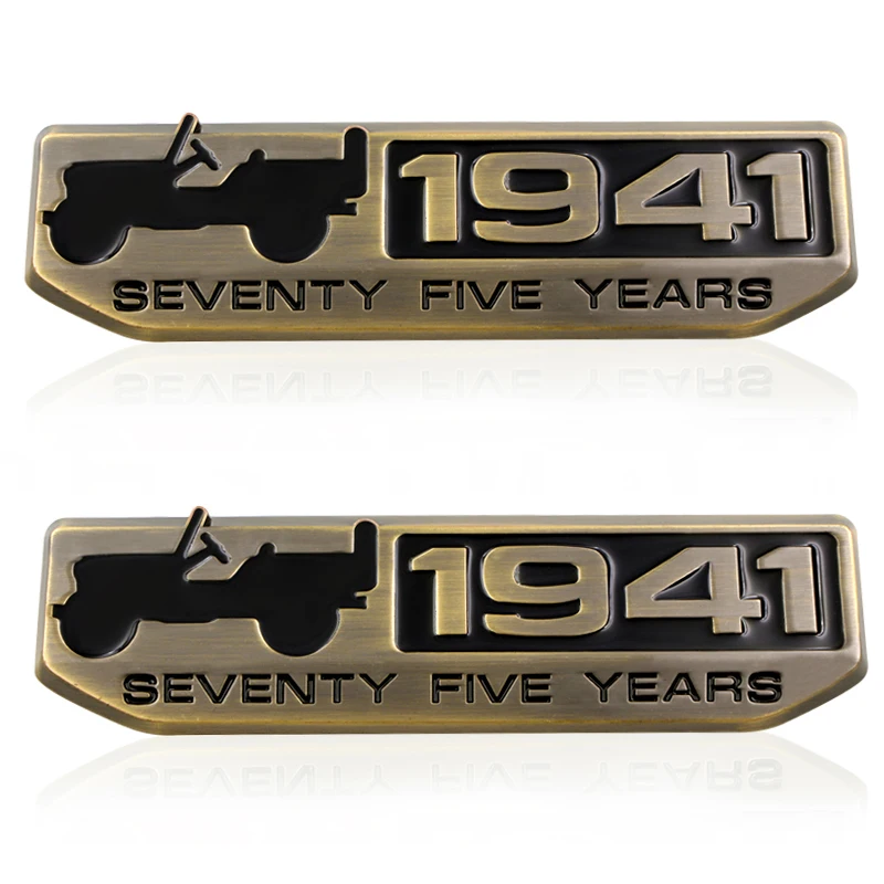 1 шт. 3D металлический 1941 логотип 75th Seventy пять лет годовщина сплав значок эмблема