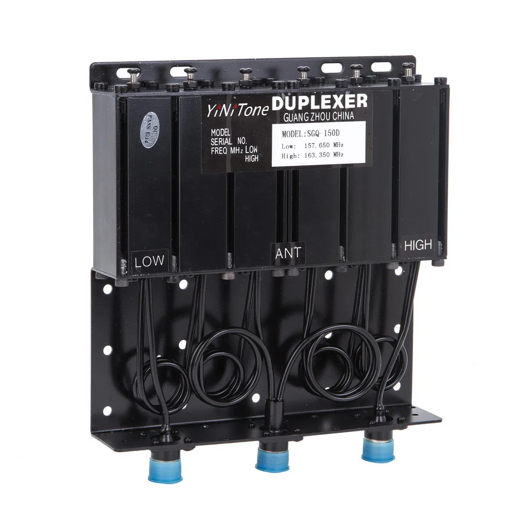 VHF 136-174MHz 30W Duplexer for Radio Repeater Tuned Low Frequency 156MHz & High Frequency 163MHz & N Female connectors
