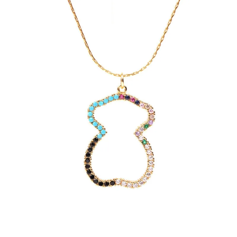 

Bear Pendant Necklace Fashion Creative Stainless Steel Clavicle Chain