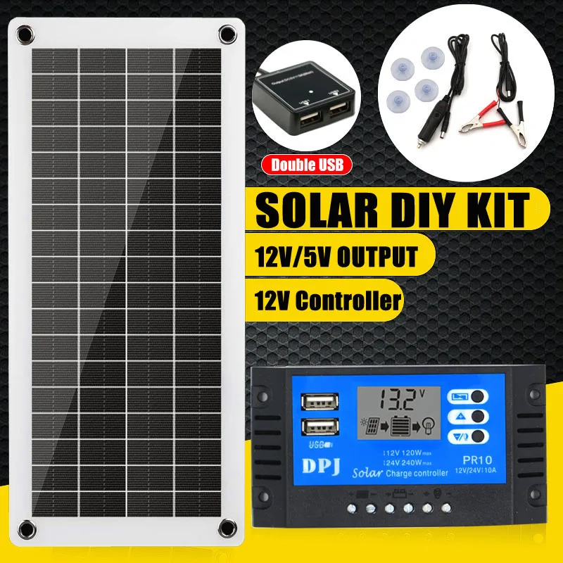 Новинка гибкая солнечная панель с двойным USB 12 В автомобильным зарядным