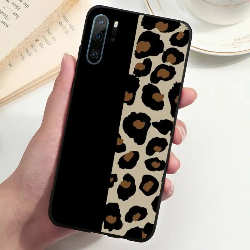 leopard print pattern phone case for huawei p20 p30 p40 lite pro p smart 2019 mate 10 20 lite pro nova 5t phone back cover free global shipping