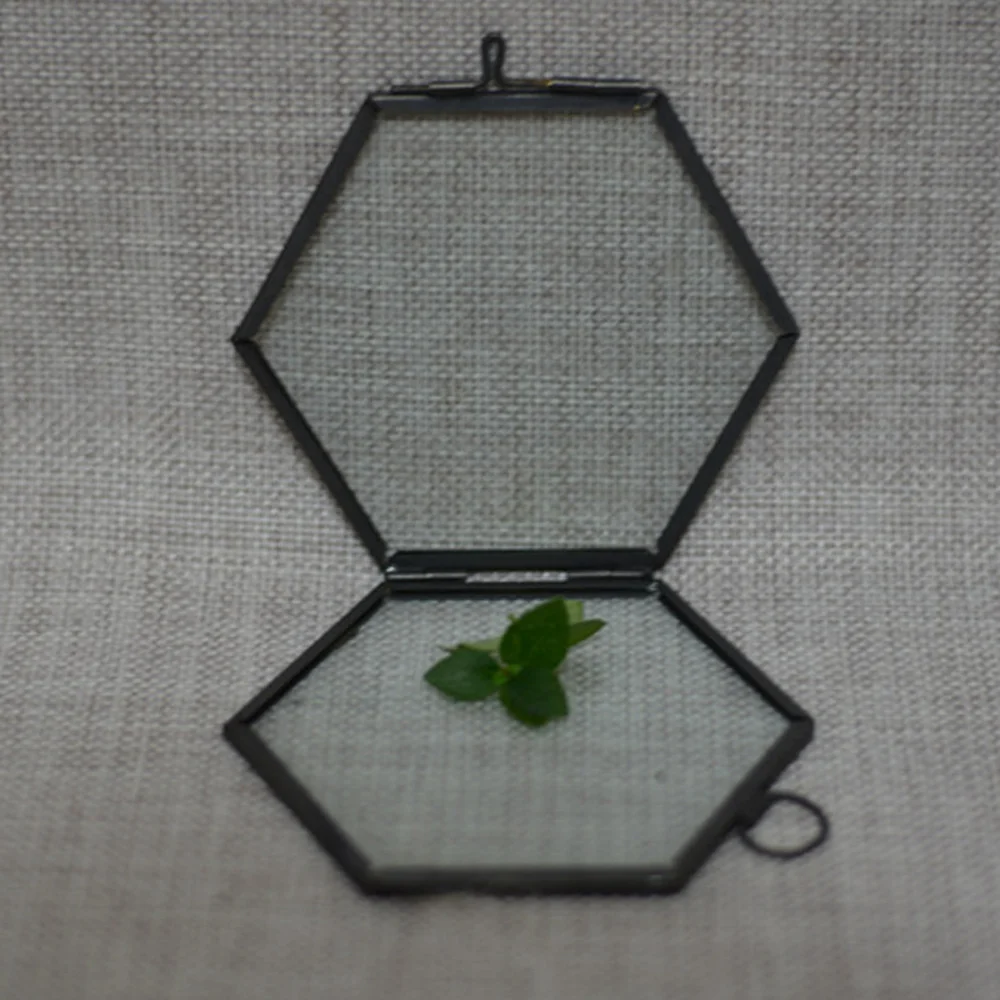 Античная Шестигранная подвесная стеклянная кованая железная декоративная