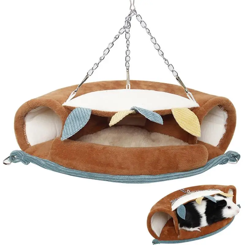 

1 Piece Hamster Hammock Plush Warm Small Animal Hanging Bed Creative Cage Nest Supplies For Hamster Hedgehog Rabbits Dutch Rats
